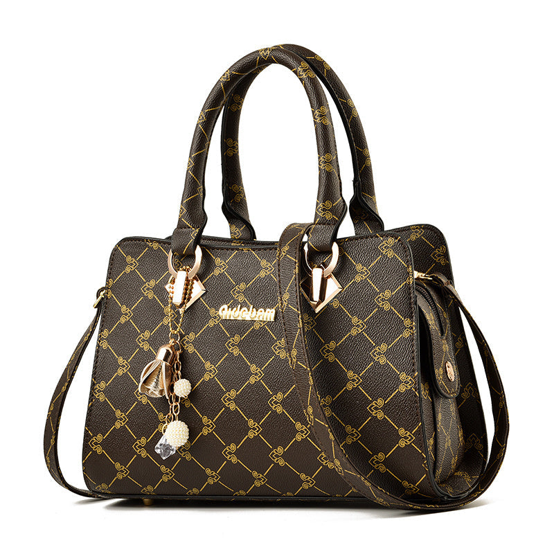 The Signature Geo-Print Luxury Convertible Tote – Designer Top-Handle Messenger Bag Feminé Luxé