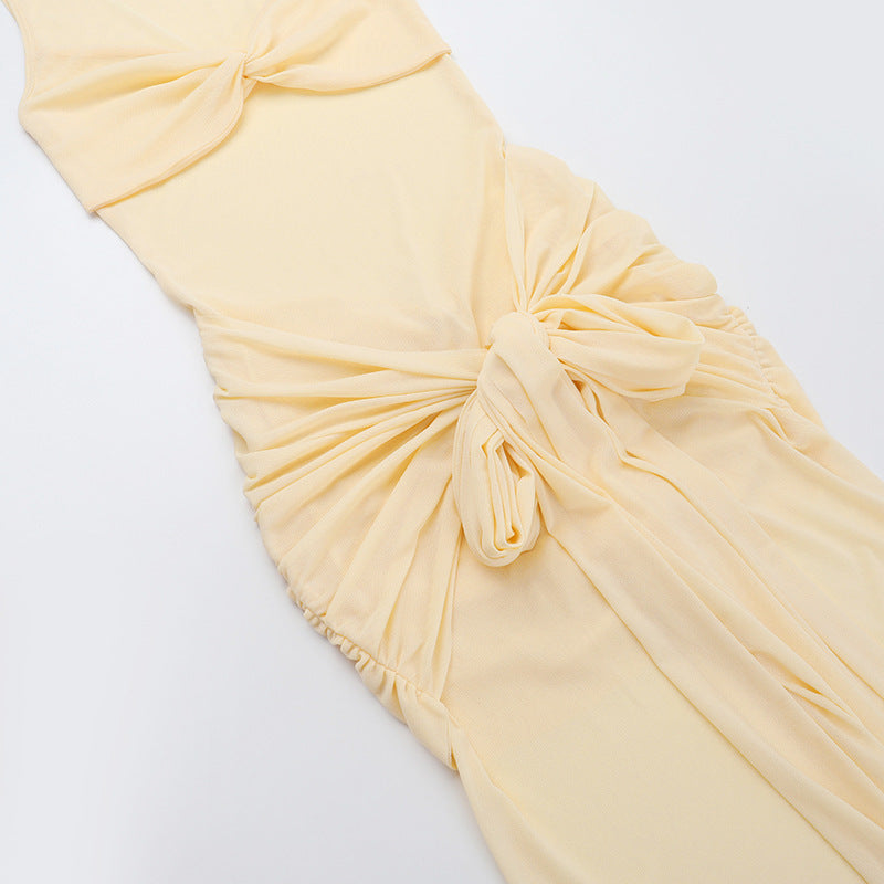 The Seraphina Mesh Fishtail Gown – High-Fashion Cut-Out Maxi Dress Feminé Luxé