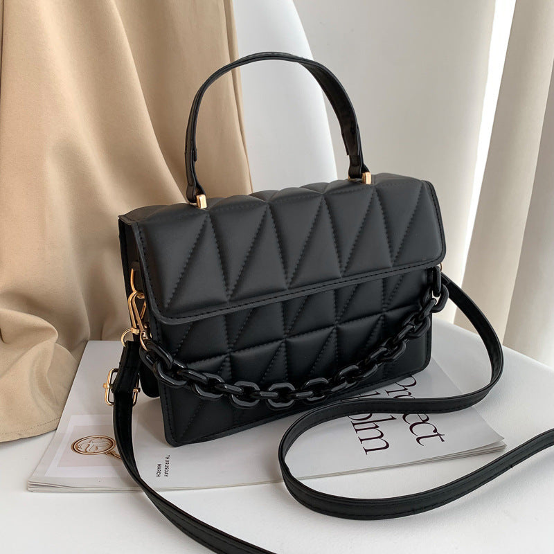 The 'Matelassé' Quilted Mini Shoulder Bag - Chain Detail Luxe Top Handle Feminé Luxé