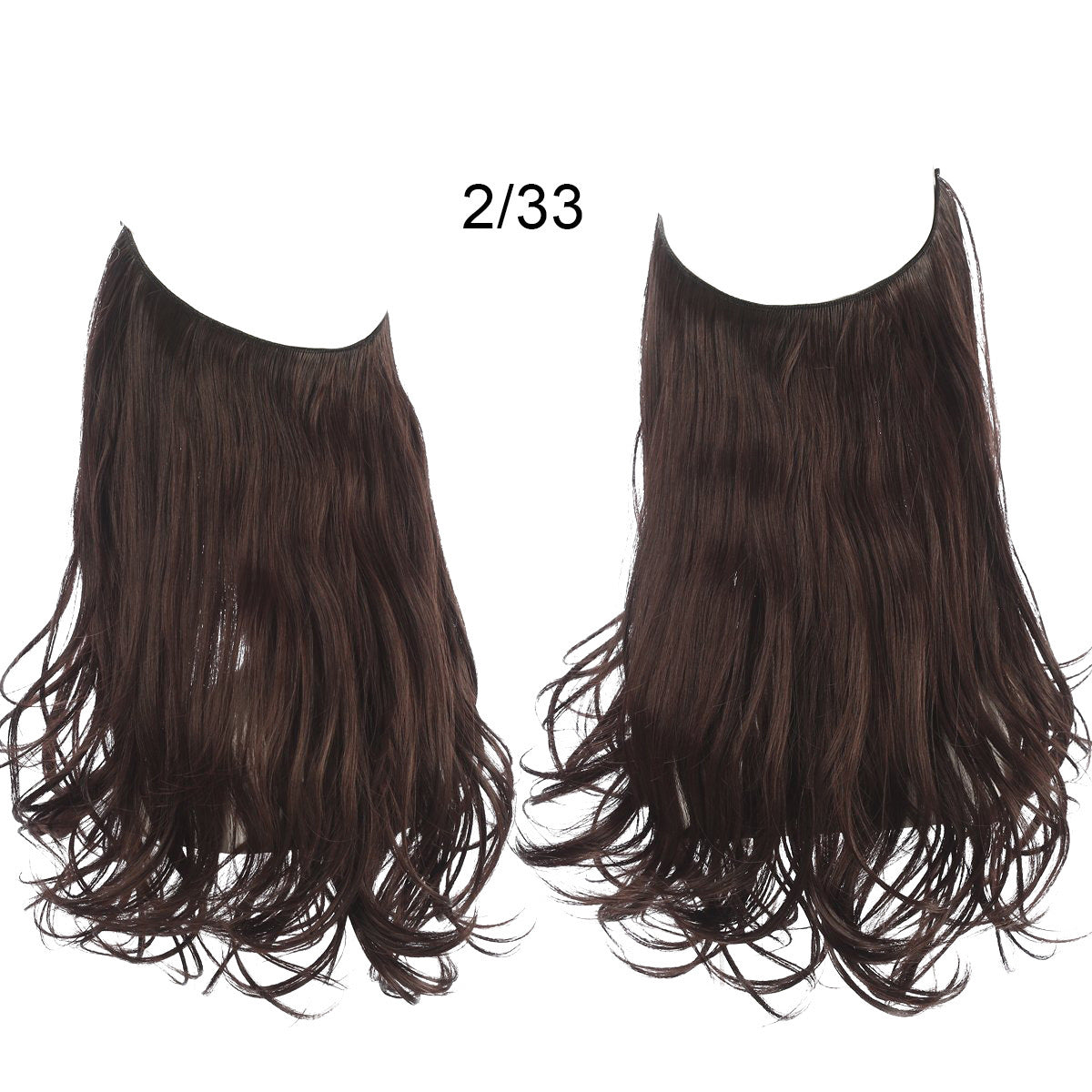 22" Invisible Wire Dark Chocolate Ombre Wave Extension – Luxe Length & Volume Feminé Luxé
