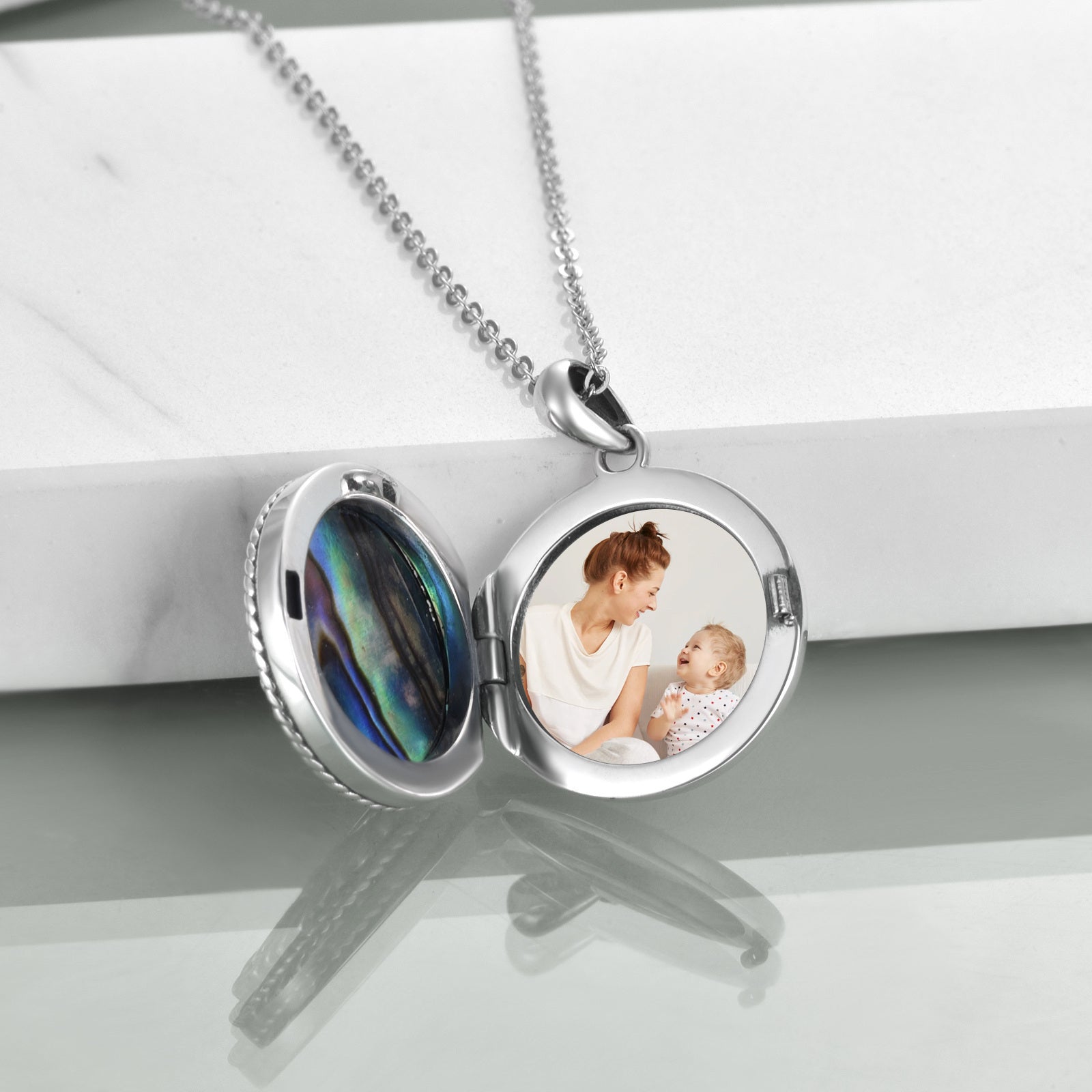 Celtic Tree of Life Abalone Locket Feminé Luxé