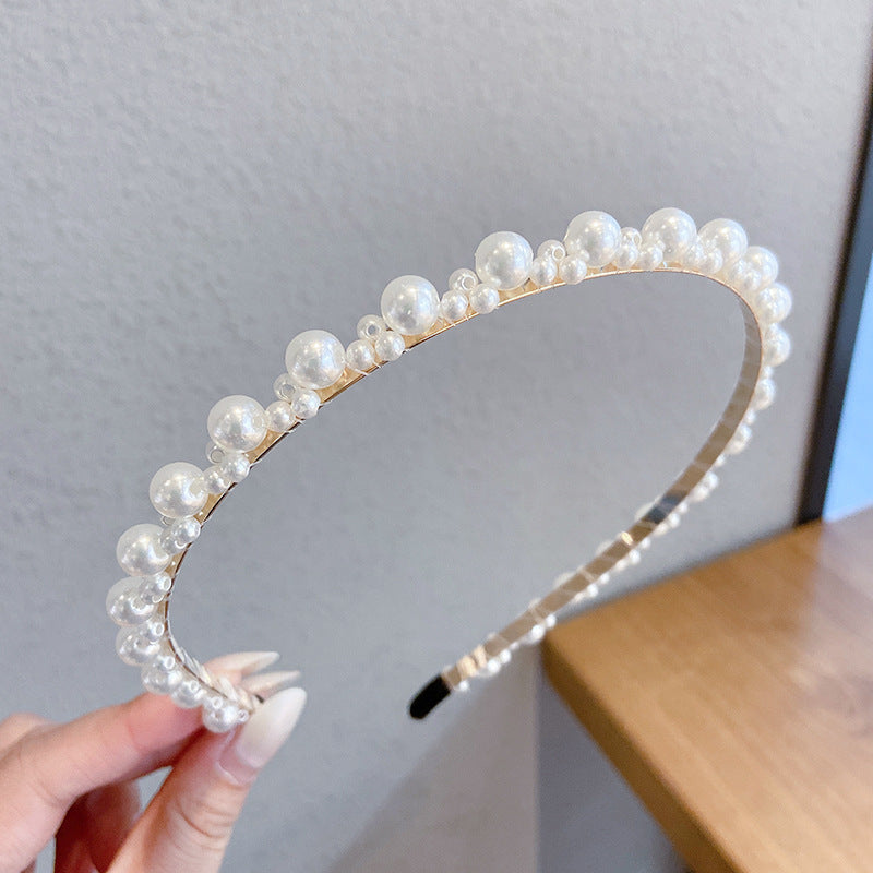 The Seoul Chic Headband: Minimalist Faux Pearl & Gold-Tone Hairband - Korean Style Everyday Luxury Accessory Feminé Luxé