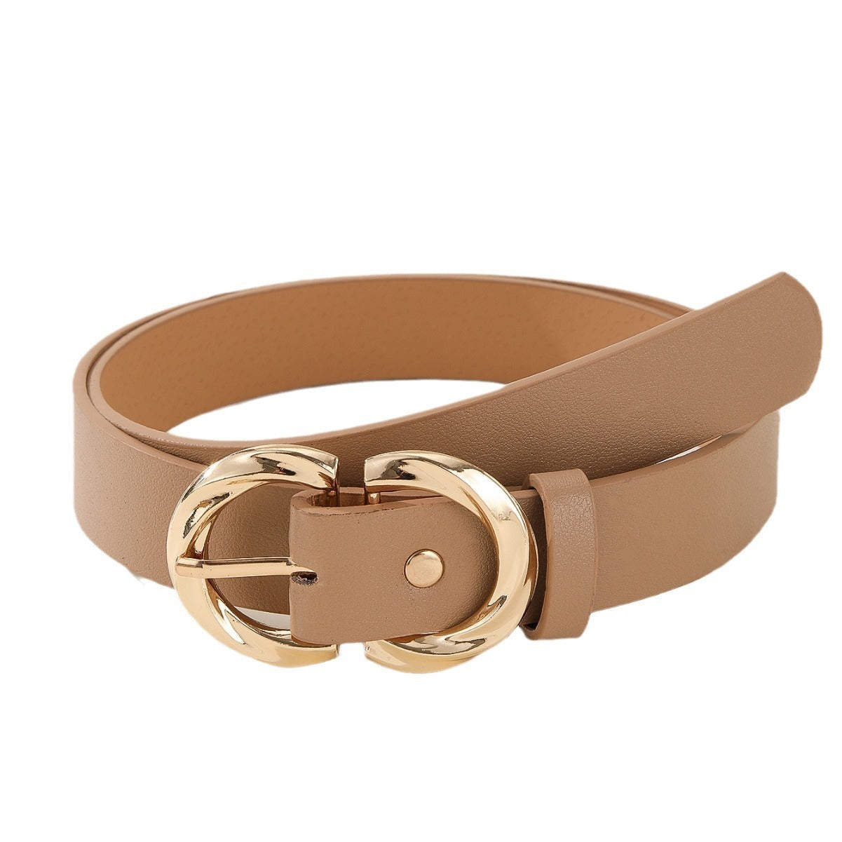 Elevate Your Ensemble: The 'G' Buckle Luxé Faux Leather Belt Feminé Luxé