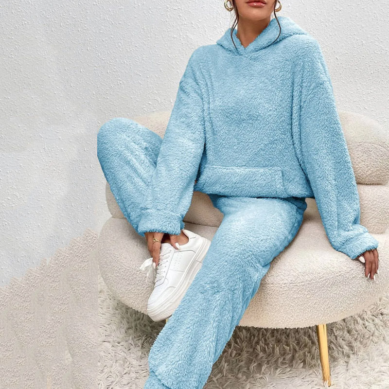 The Ultimate Cloud: Plush Hooded Cozy Luxe Set Feminé Luxé