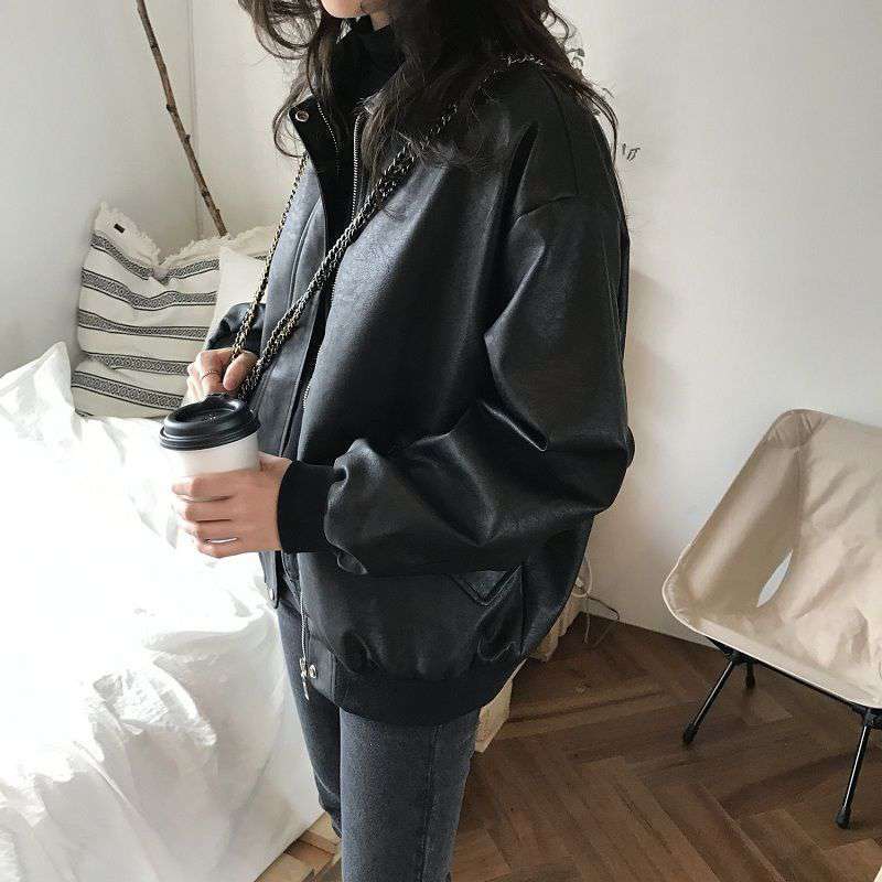The 'Seoul Street' Oversized Faux Leather Shacket | Loose Fit Outerwear Feminé Luxé