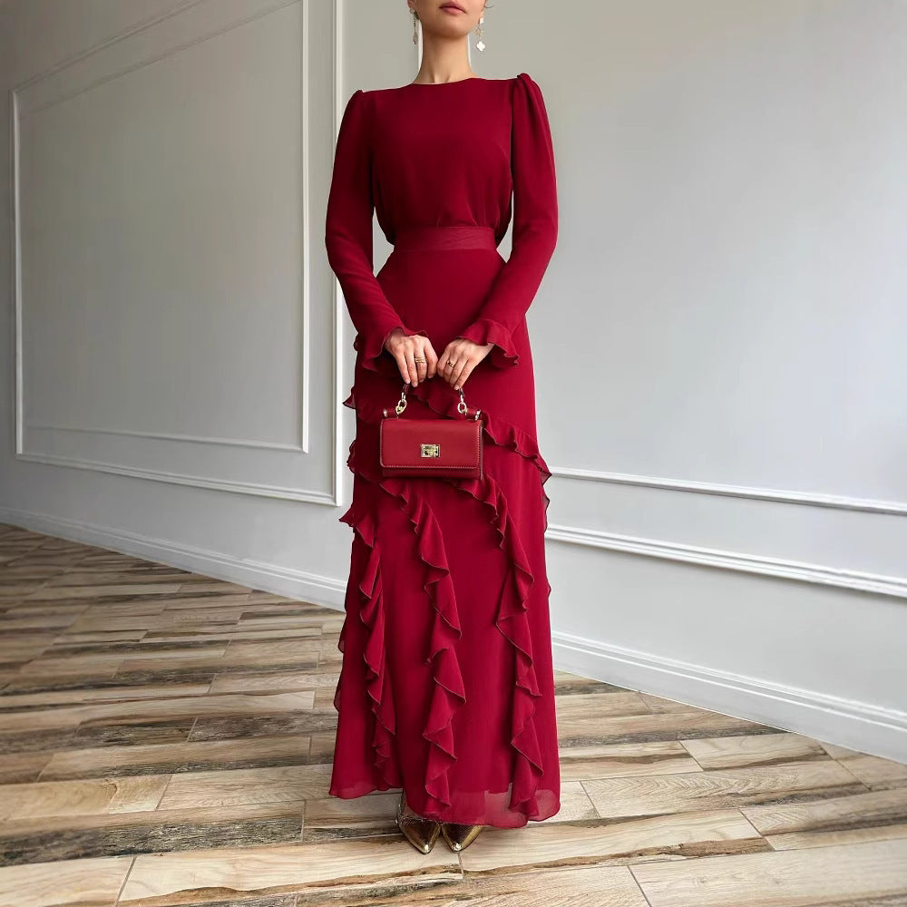 The Flutter Luxe: High-Neck Ruffle Two-Piece Set Feminé Luxé