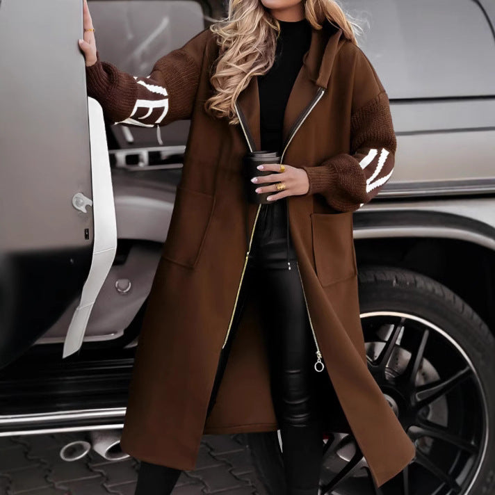 The Après-Ski Luxe Coat: Hooded Longline Comfort Jacket Feminé Luxé
