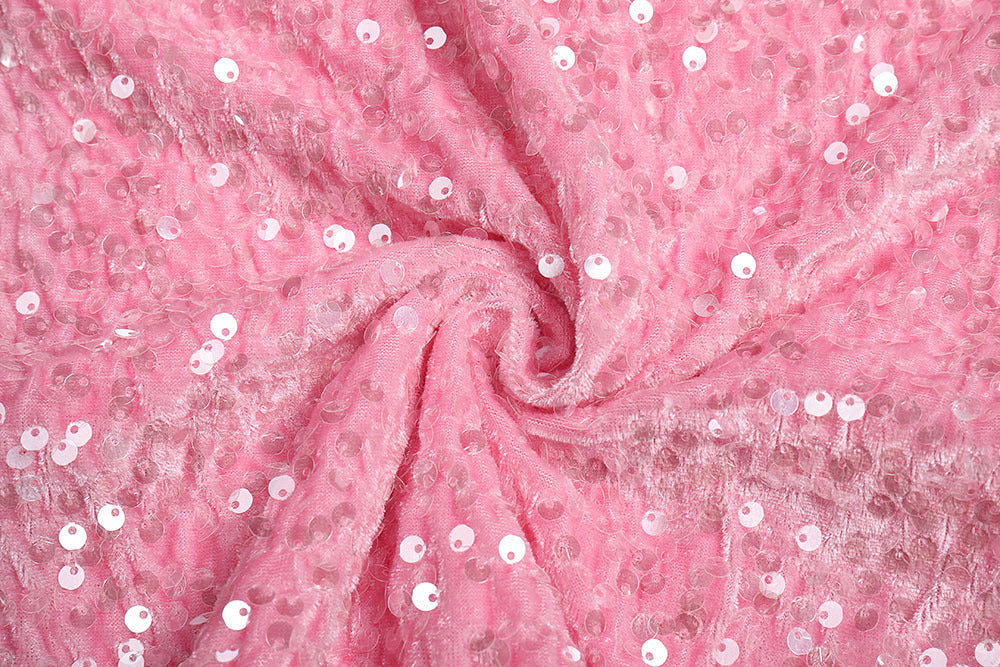 Pink Off-Shoulder Sequin Gown with Bow & Side Slit Feminé Luxé