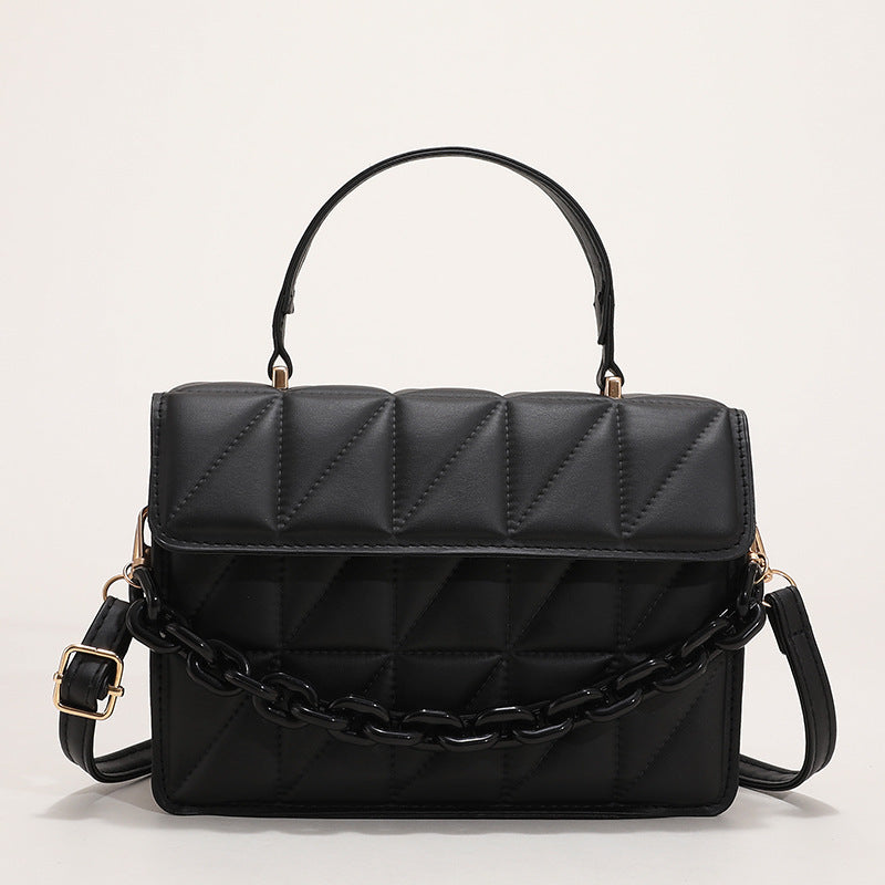 The 'Matelassé' Quilted Mini Shoulder Bag - Chain Detail Luxe Top Handle Feminé Luxé