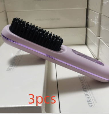 The Voyage Compact: Cordless USB-C Fast-Heat Straightening Brush with LCD Display Feminé Luxé