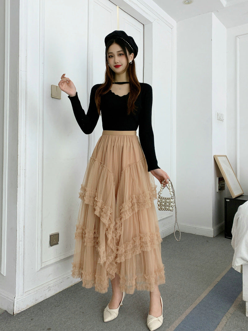 The Grand Illusion Tulle Tiered Maxi Skirt | High-Waist & Romantic Volume Feminé Luxé