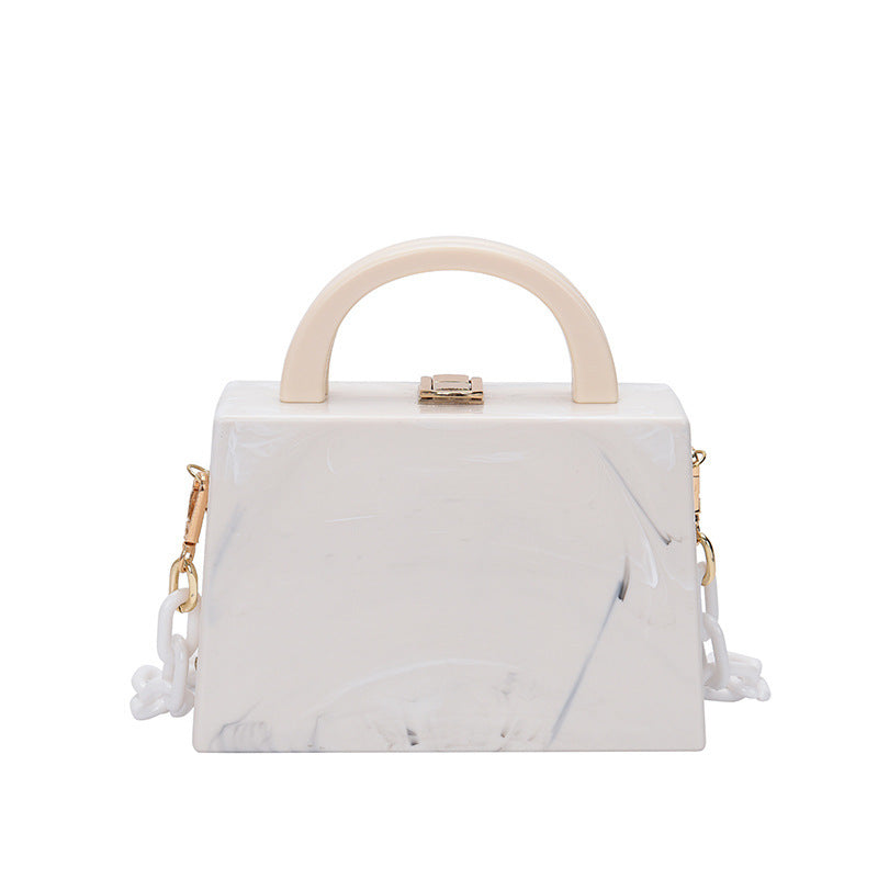 The 'Pop' Acrylic Box Crossbody - Bold Chunky Chain Mini Bag Feminé Luxé