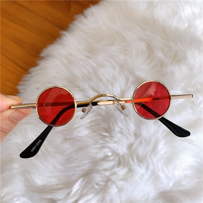 The "Bohemian Icon" Collection: Small Round Retro Metal Sunglasses - Unisex UV400 Essential Feminé Luxé