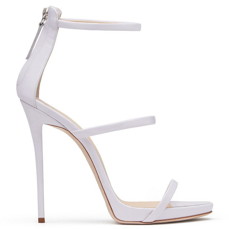 Architectural Edge: The 'Vixen' High-Strap Patent Leather Stiletto Heels Feminé Luxé