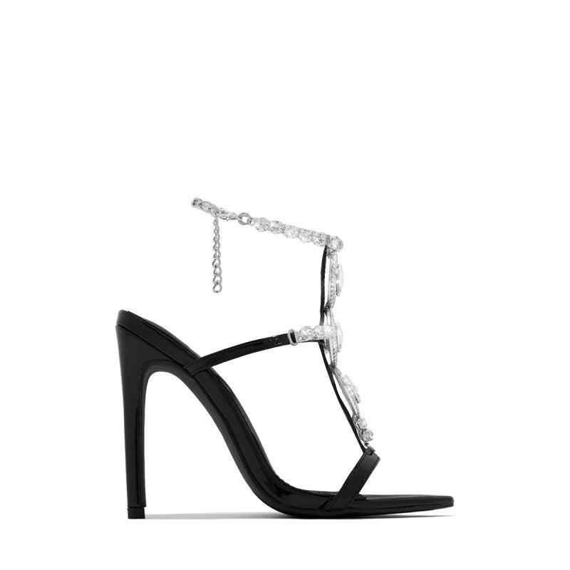 The Zenith Jewel-Encrusted Stiletto Sandal - High Glamour Collection Feminé Luxé