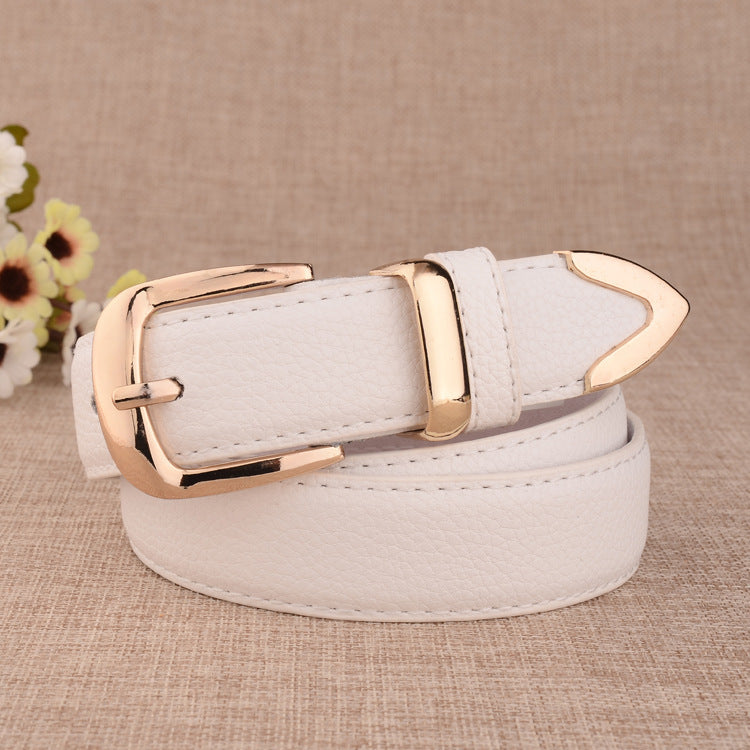 The 'Vibrant' Classic Faux Leather Belt | Polished Zinc Buckle | Multi-Color Essential Feminé Luxé