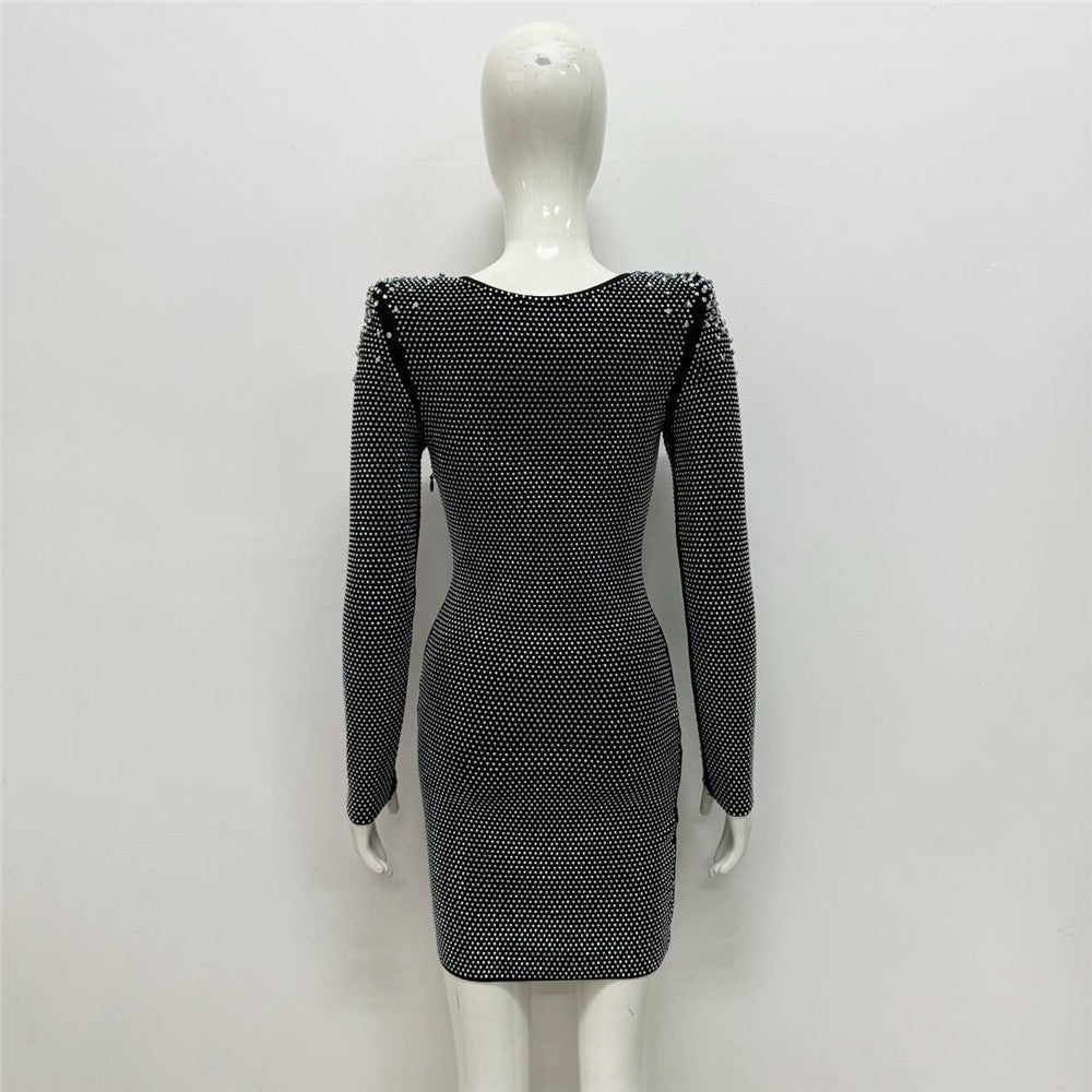 Dazzling Black Rhinestone Prom & Event Dress Feminé Luxé