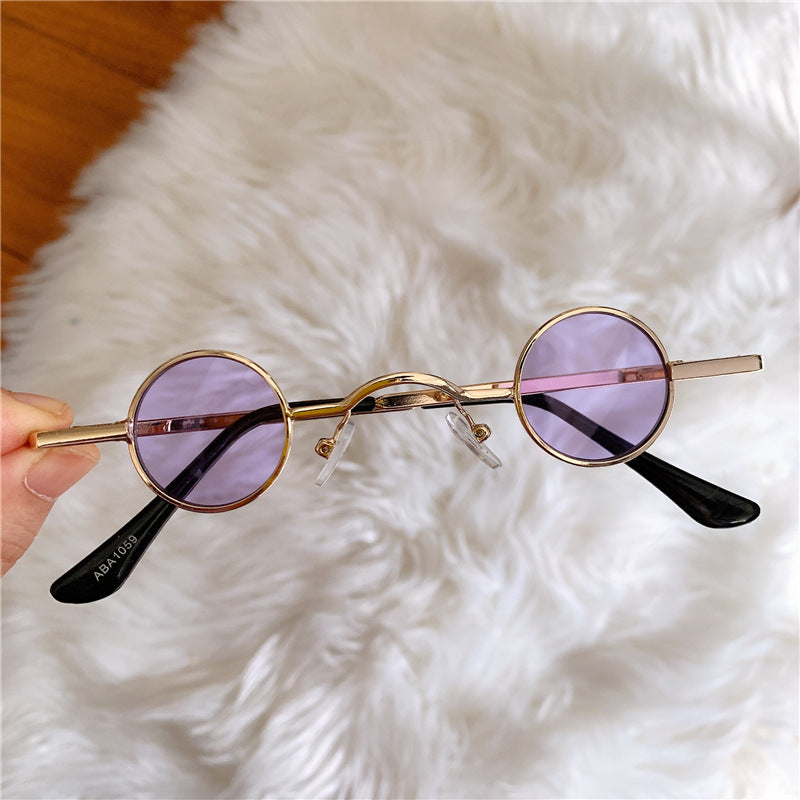 The "Bohemian Icon" Collection: Small Round Retro Metal Sunglasses - Unisex UV400 Essential Feminé Luxé