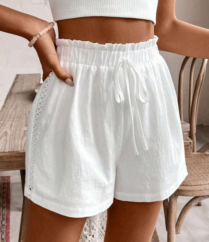 Paperbag Waist Loose Fit Summer Casual Shorts Feminé Luxé