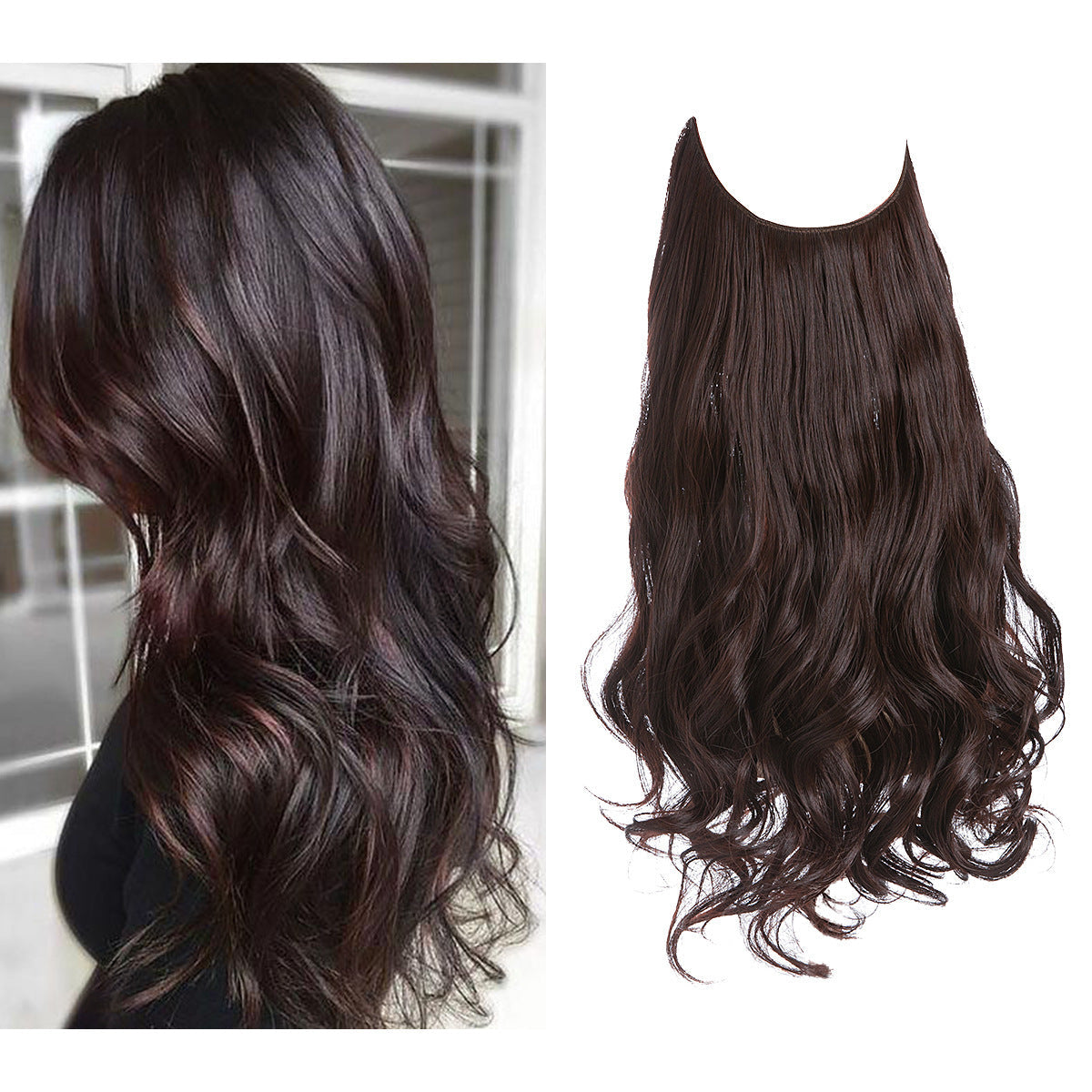 Invisible Wire Deluxe Ombre Wave Extension – Effortless Boho Chic Volume Feminé Luxé