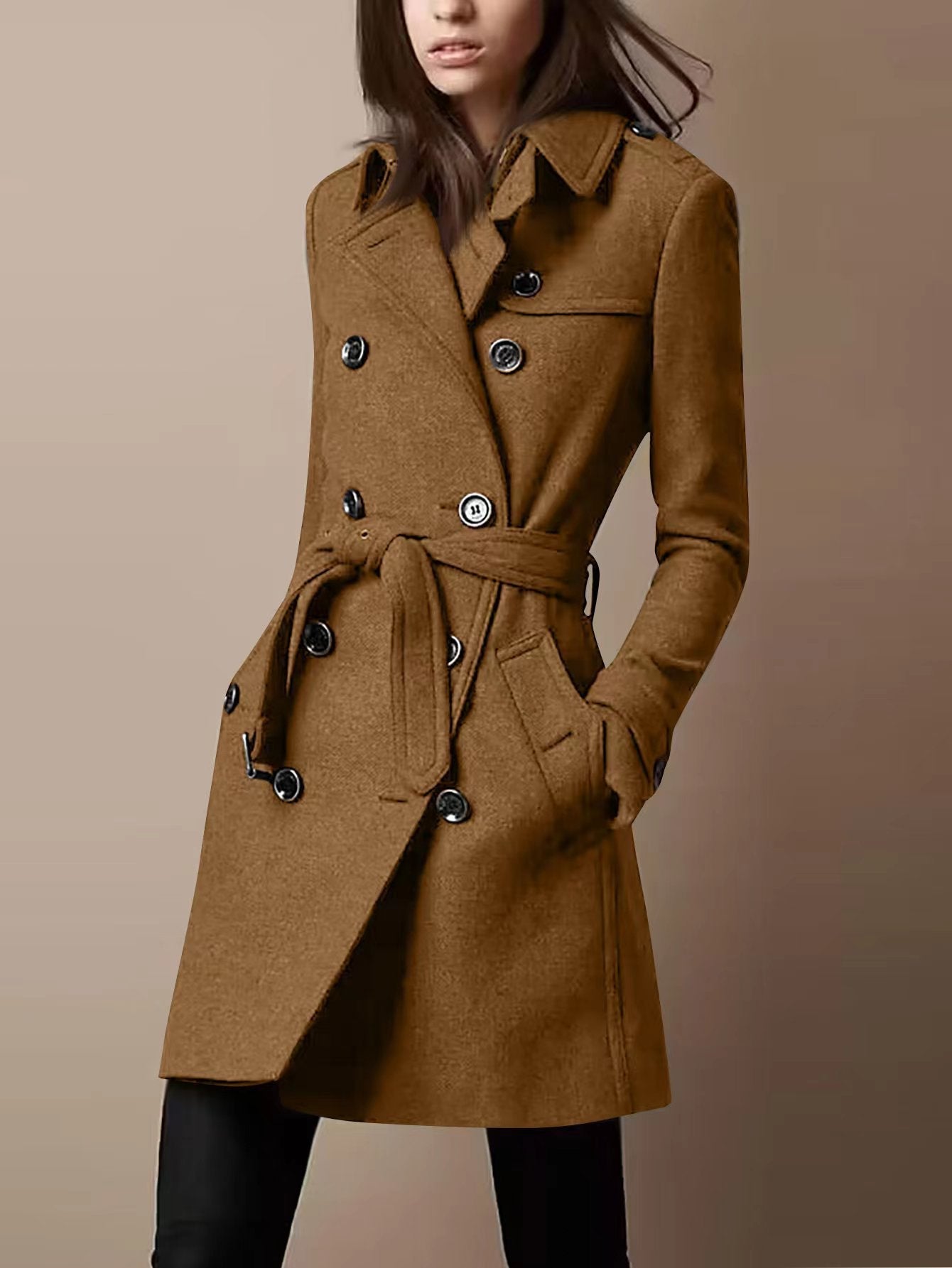 The Burgundy Luxe Wool Coat: Double-Breasted Winter Essential Feminé Luxé