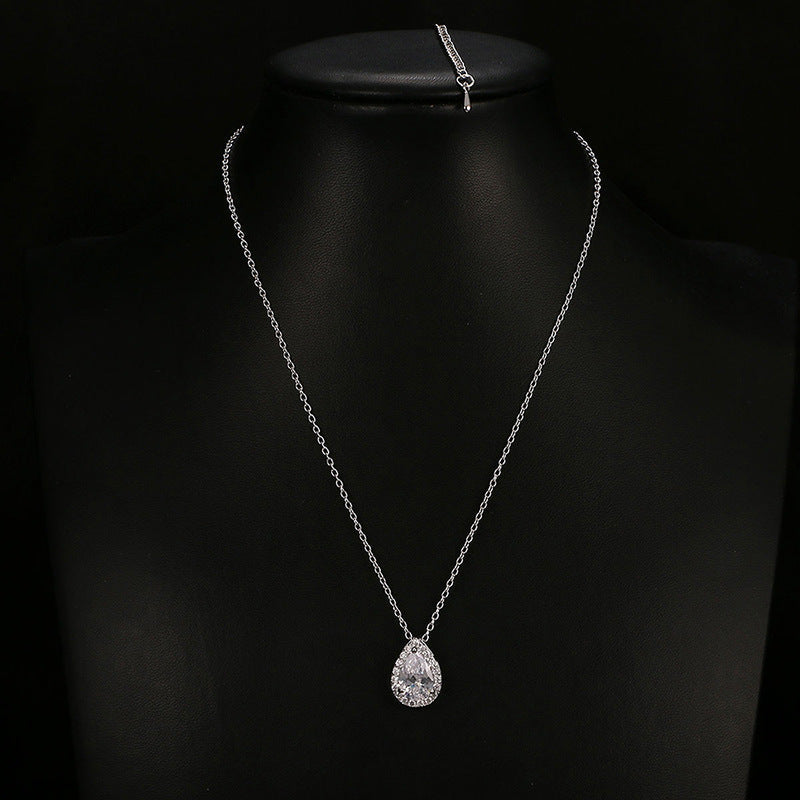 The Majestic Water Drop Gemstone Jewelry Set | Necklace & Earrings Feminé Luxé