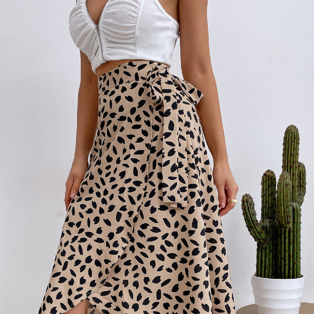 The Timeless Polka Dot Wrap Midi Skirt | High-Rise & Flowing Sarong Style Feminé Luxé