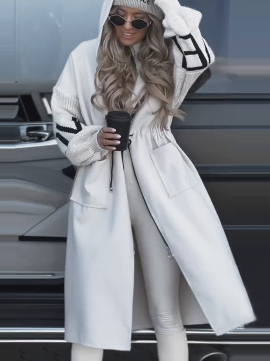 The Après-Ski Luxe Coat: Hooded Longline Comfort Jacket Feminé Luxé