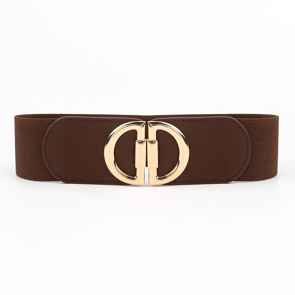 The Statement Cinch: Wide Elastic Waist Belt with Oversized 'O' Buckle Feminé Luxé