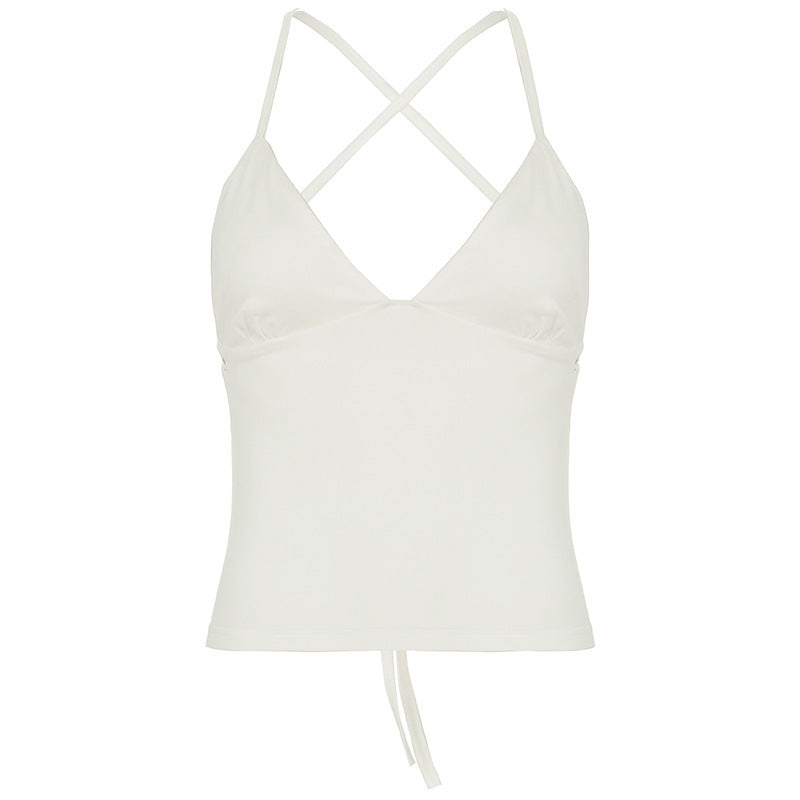 The Sculpted V-Neck Athleisure Set | Ruffle Hem Skort & Fitted Camisole Duo - Feminé Luxé Exclusive Feminé Luxé