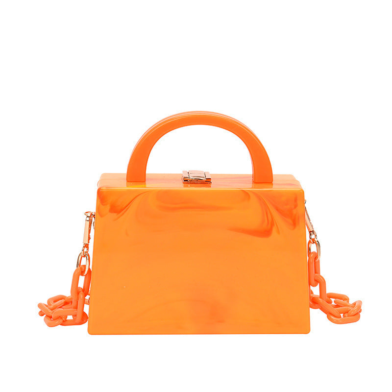 The 'Pop' Acrylic Box Crossbody - Bold Chunky Chain Mini Bag Feminé Luxé