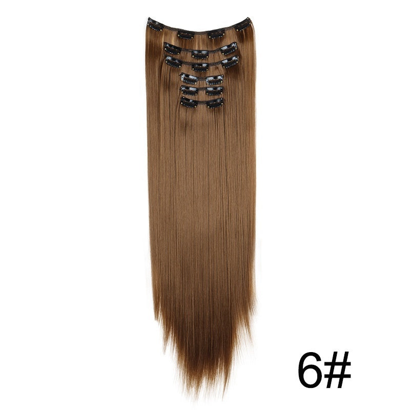 24" Signature 6-Piece Clip-In Hair Extensions Set – Maximum Volume & Silk Finish Feminé Luxé