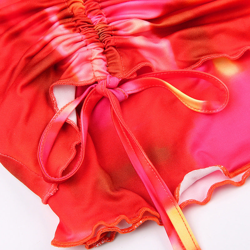 Lumière Mini Slip Dress: Diamond Halter-Neck Intimate Feminé Luxé