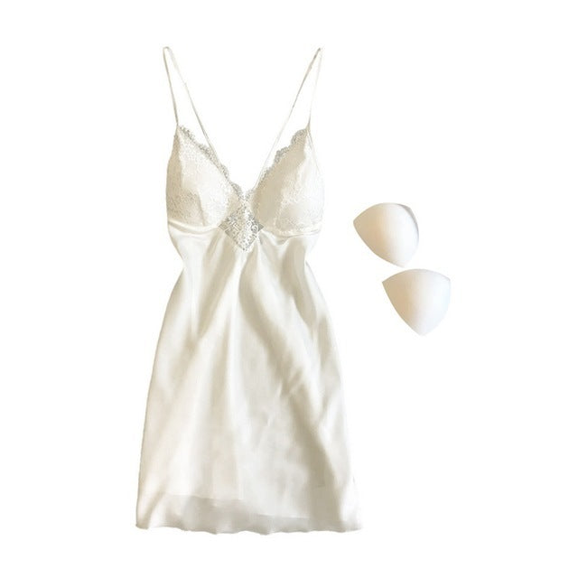 Lace-Trimmed Satin Pajama Set | Mini Cami Top & Shorts Feminé Luxé