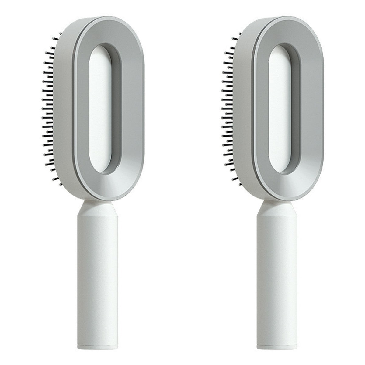 The Serenity Glide: One-Key Self-Cleaning Detangler & Scalp Massager Brush Feminé Luxé