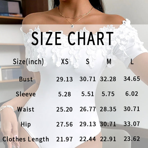 Romantic Off-Shoulder Lace Trim Bodycon Bodysuit Feminé Luxé