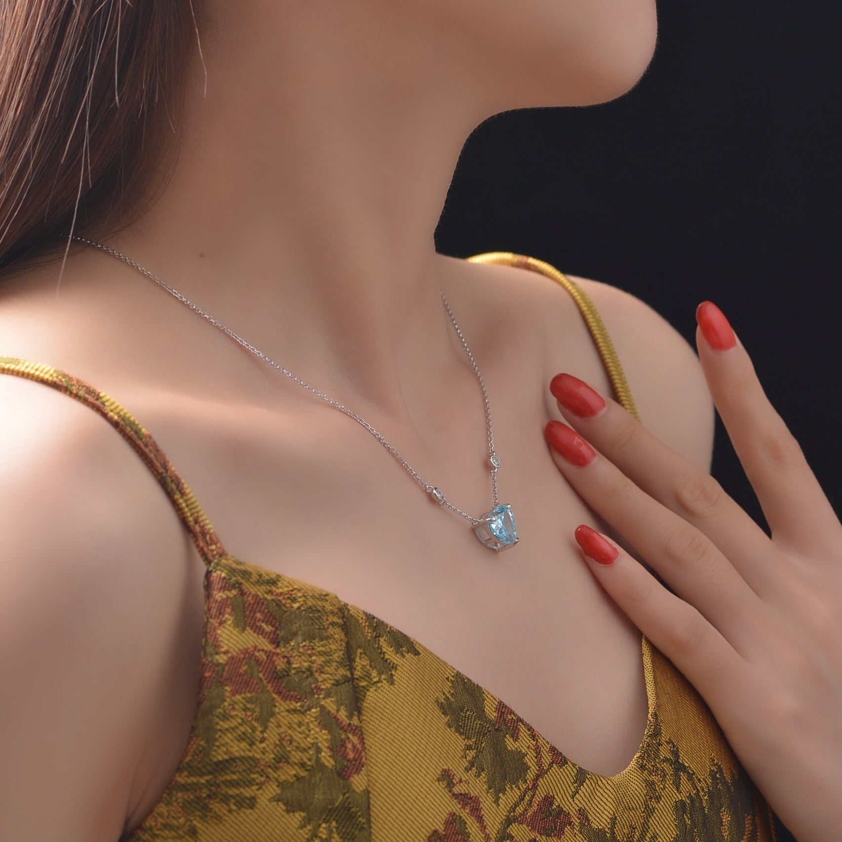 The Ocean Heart Promise Necklace Feminé Luxé