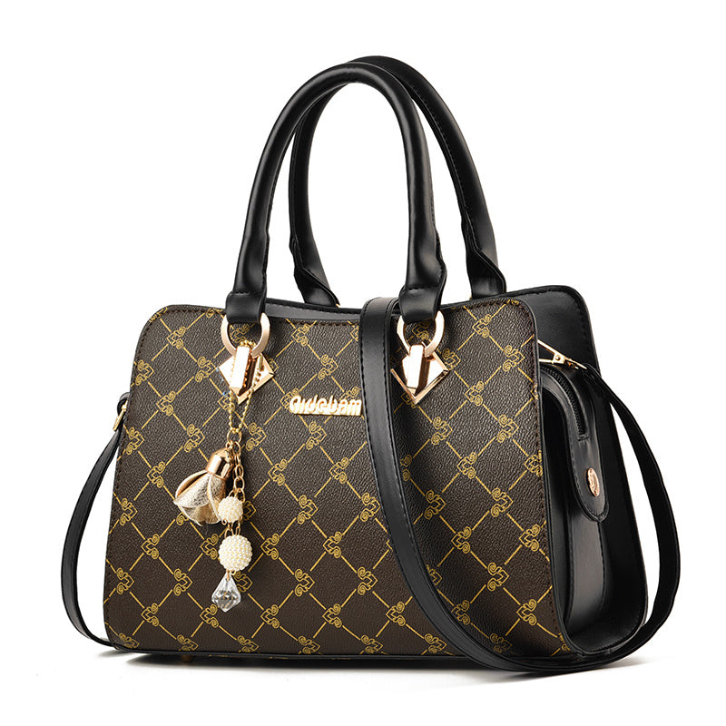 The Signature Geo-Print Luxury Convertible Tote – Designer Top-Handle Messenger Bag Feminé Luxé