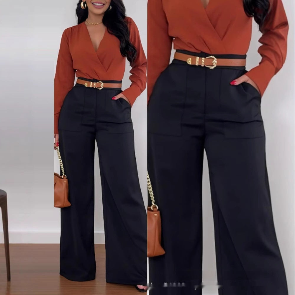 Elegant High-Waist Wide-Leg Palazzo Trousers Feminé Luxé