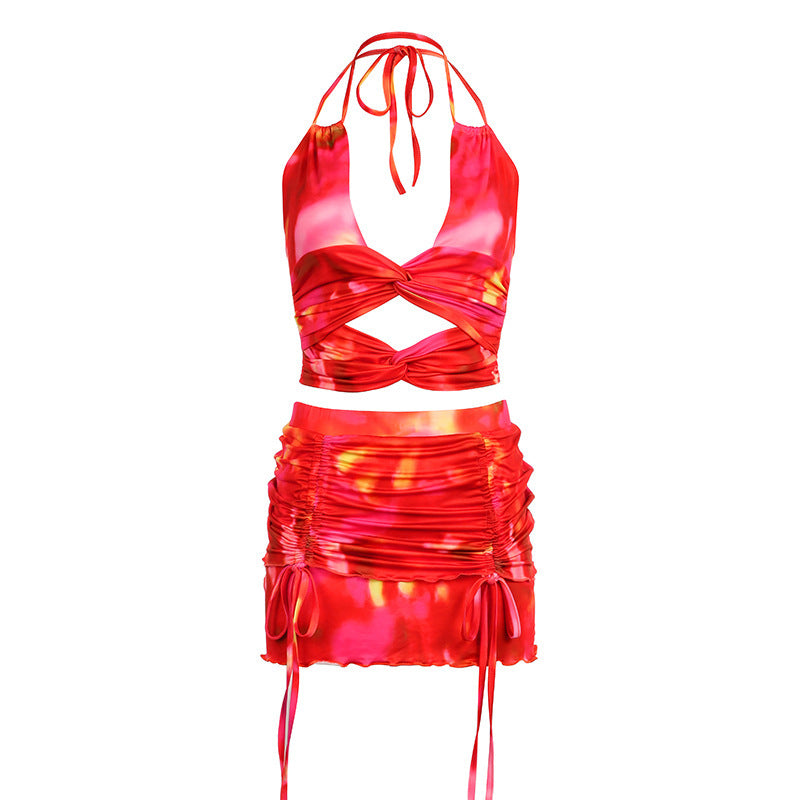 Lumière Mini Slip Dress: Diamond Halter-Neck Intimate Feminé Luxé