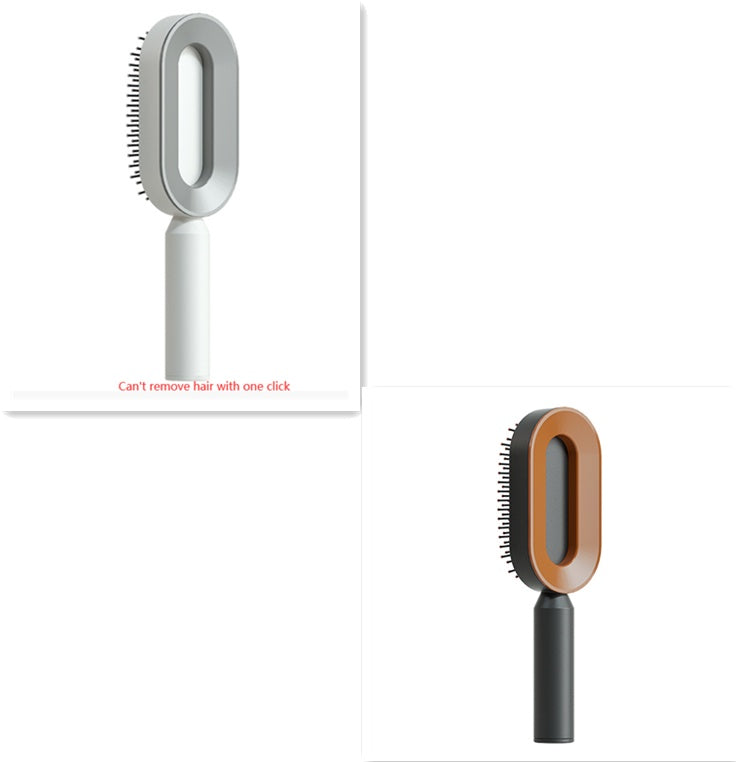 The Serenity Glide: One-Key Self-Cleaning Detangler & Scalp Massager Brush Feminé Luxé