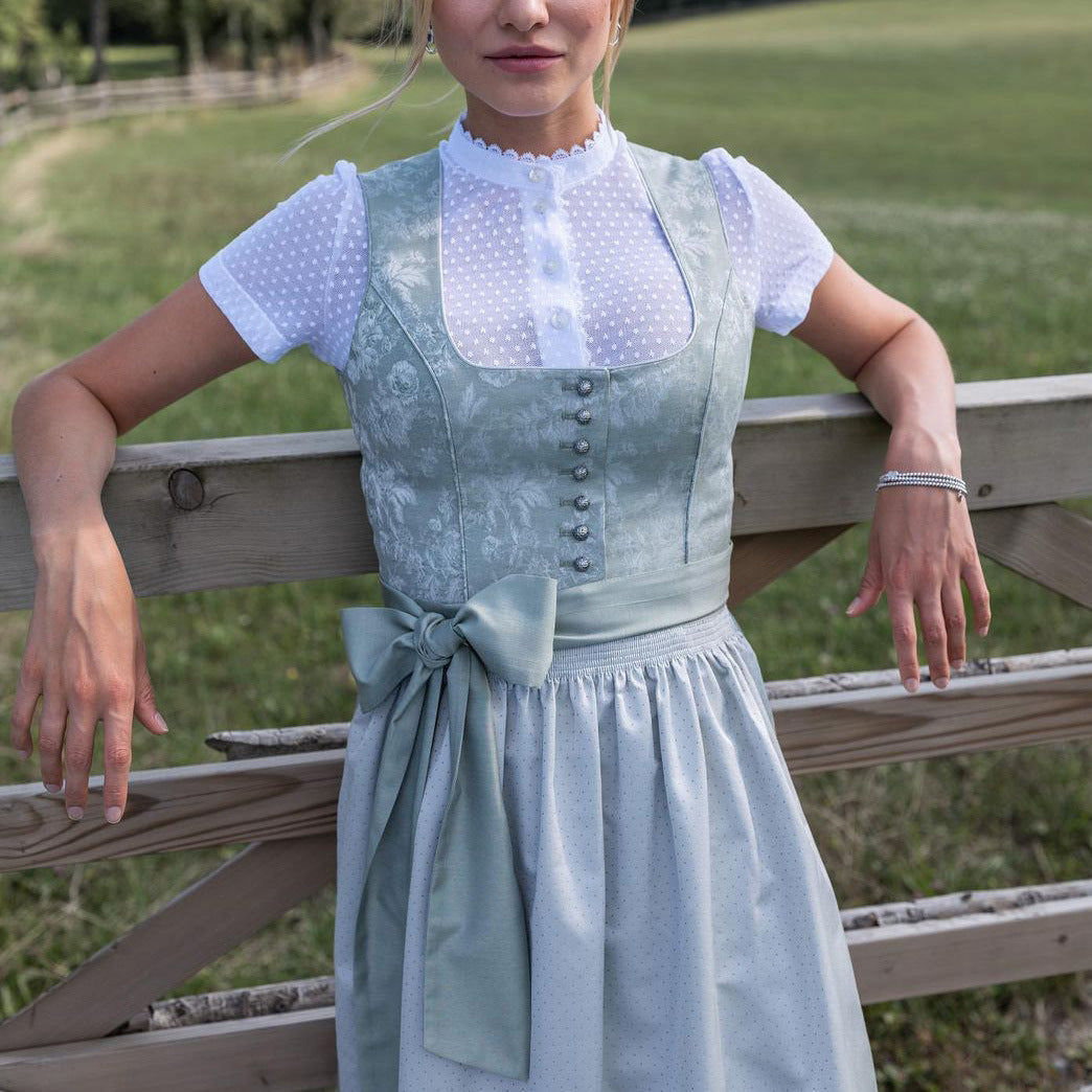 Mint Bowknot French Midi Dress Feminé Luxé