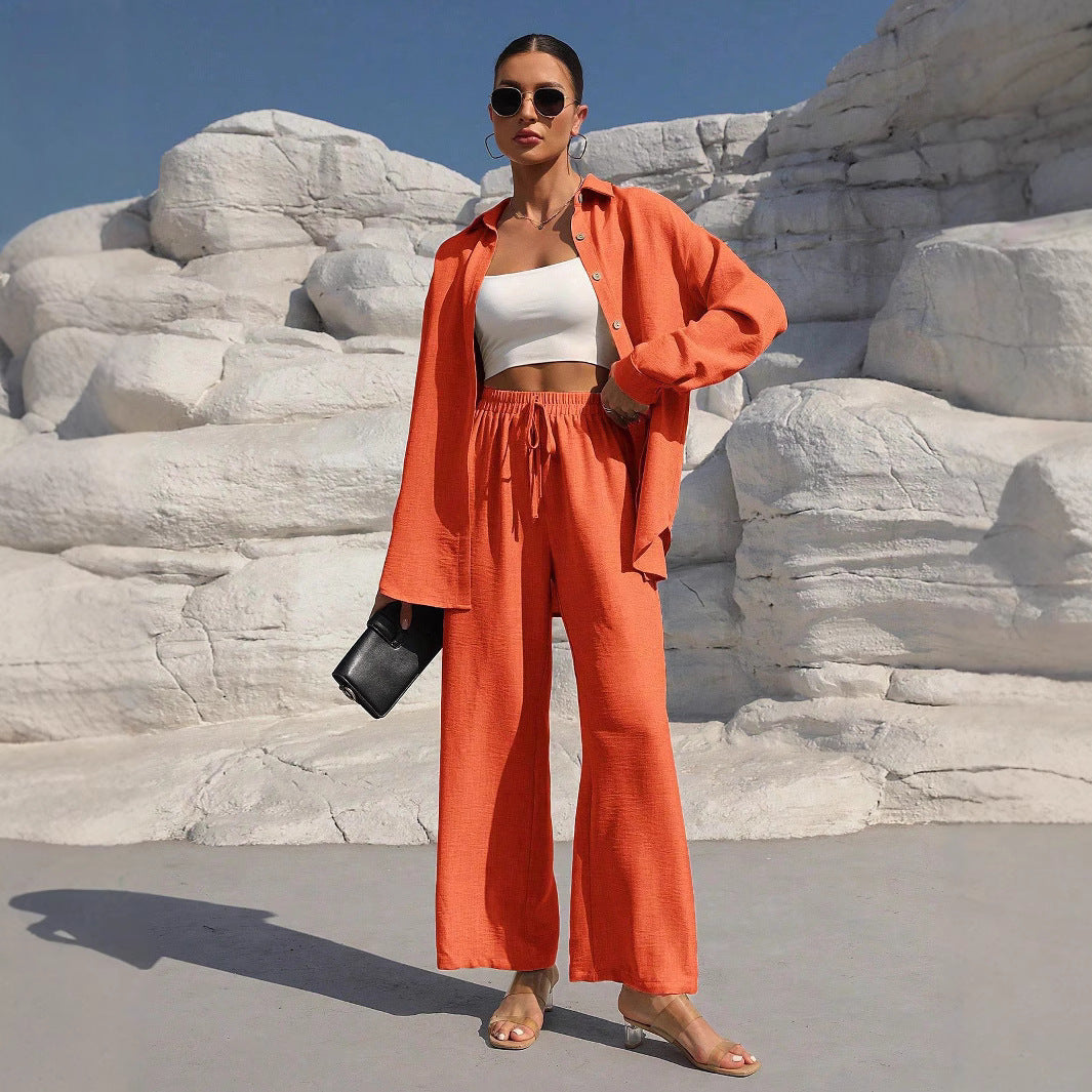 Luxury Lounge Co-ord: High-End Knit Cardigan & Wide-Leg Pants Set Feminé Luxé