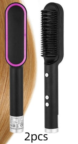The Serene Contour: Intelligent 2-in-1 Tourmaline Ceramic Styling Brush & Curler Feminé Luxé