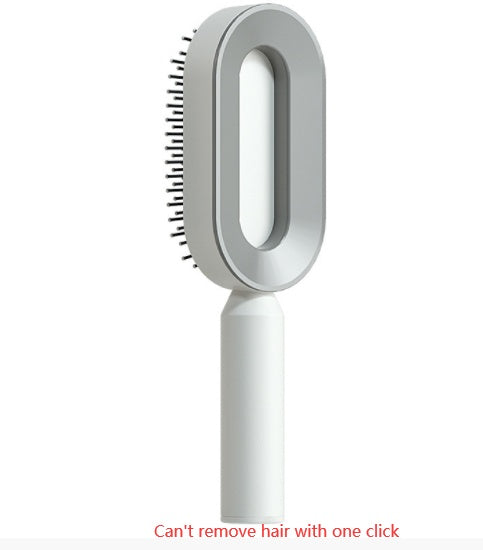 The Serenity Glide: One-Key Self-Cleaning Detangler & Scalp Massager Brush Feminé Luxé