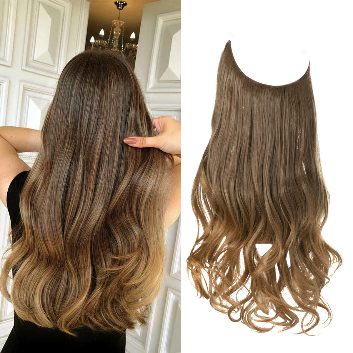 Invisible Wire Deluxe Ombre Wave Extension – Effortless Boho Chic Volume Feminé Luxé