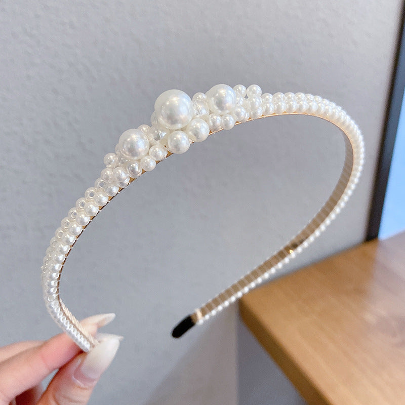 The Seoul Chic Headband: Minimalist Faux Pearl & Gold-Tone Hairband - Korean Style Everyday Luxury Accessory Feminé Luxé